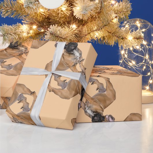 Franse Bulldog puppy Cadeaupapier (Feestdagen)