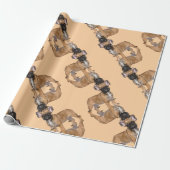 Franse Bulldog puppy Cadeaupapier (Uitgerold)