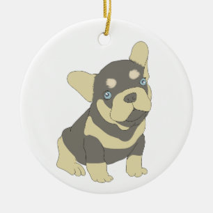 Franse Bulldog Puppy Cartoon Ornament