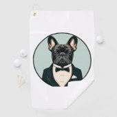 Franse bulldog Puppy Golfhanddoek (Insitu)