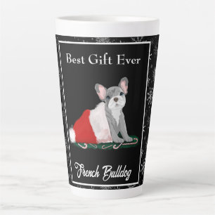 Franse Bulldog Puppy In Sinterklaas Hoed Latte Mok