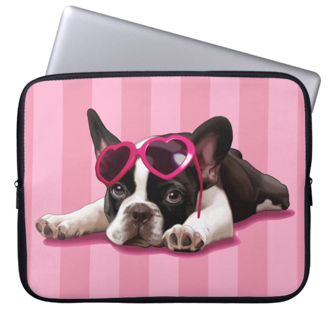 Franse bulldog Puppy Laptop Sleeve (Voorkant)