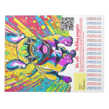 Franse Bulldog Puppy scheur af flyer