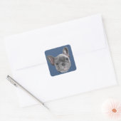 Franse bulldog Puppy Vierkante Sticker (Envelop)