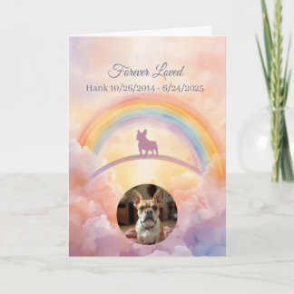 Franse Bulldog Rainbow Brug Huisdierverlies Condol Kaart