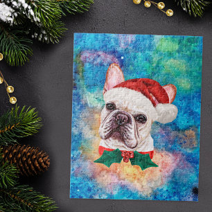 Franse Bulldog Ras Hond Kerstmis Legpuzzel