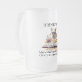 Franse Bulldog Read Drink kan geheugenverlies vero Matglas Bierpul (Voorkant links)