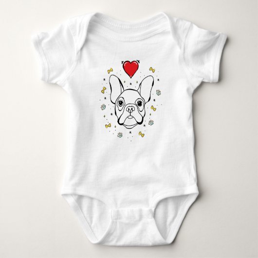 Franse bulldog romper (Voorkant)