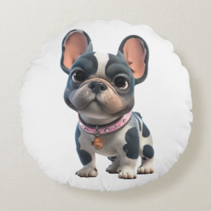 Franse Bulldog Rond Kussen