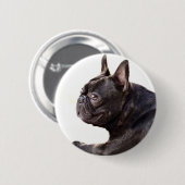Franse Bulldog Ronde Button 5,7 Cm (Voorkant /achterkant)