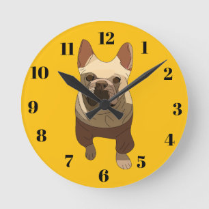 Franse Bulldog Ronde Klok