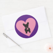 Franse Bulldog Ronde Sticker (Envelop)