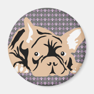 Franse Bulldog roos Magneet