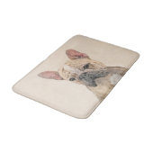 Franse Bulldog (Sable) schilderen - Cute Original  Badmat (Gekanteld)