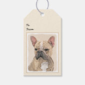 Franse Bulldog (Sable) schilderen - Cute Original Cadeaulabel (Voorkant)