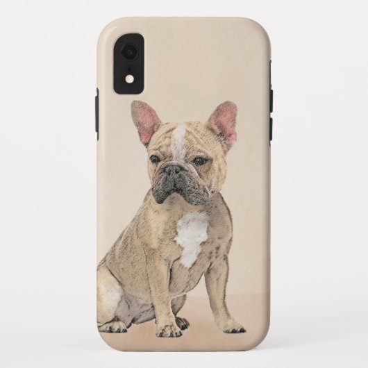 Franse Bulldog (Sable) schilderen - Cute Original Case-Mate iPhone Case (Achterkant)
