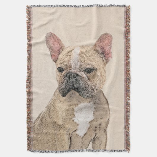 Franse Bulldog (Sable) schilderen - Cute Original Deken (Voorkant Verticaal)