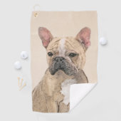 Franse Bulldog (Sable) schilderen - Cute Original  Golfhanddoek (Insitu)