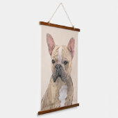 Franse Bulldog (Sable) schilderen - Cute Original Hangend Wandkleed (Gebogen)