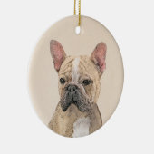 Franse Bulldog (Sable) schilderen - Cute Original  Keramisch Ornament (Rechts)