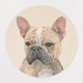 Franse Bulldog (Sable) schilderen - Cute Original  Labels (Design 2)