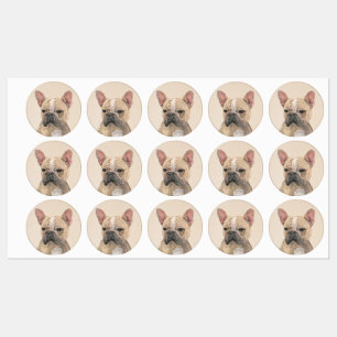 Franse Bulldog (Sable) schilderen - Cute Original  Labels
