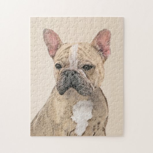 Franse Bulldog (Sable) schilderen - Cute Original  Legpuzzel (Verticaal)