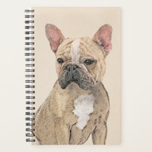 Franse Bulldog (Sable) schilderen - Cute Original  Planner (Voorkant)