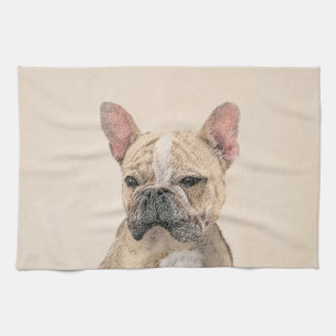 Franse Bulldog (Sable) schilderen - Cute Original Theedoek