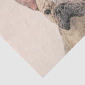 Franse Bulldog (Sable) schilderen - Cute Original  Tissuepapier (Detail)