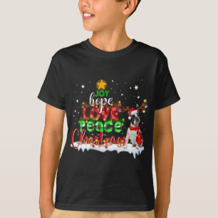 Franse Bulldog Santa rendier kostuum kerst TR T-shirt