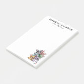 Franse Bulldog Schattigee Pet Girly Teacher Waarde Post-it® Notes (Schuin)