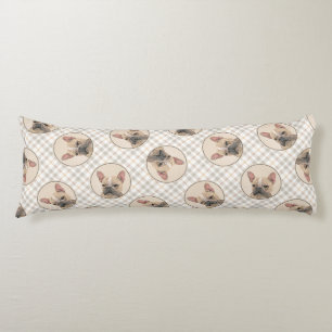 Franse Bulldog Schilderij Fawn Schattigee originel Lichaamskussen