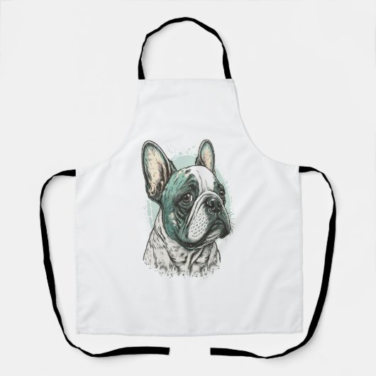 Franse bulldog schort (Voorkant)