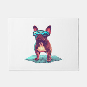 Franse Bulldog SciFi Dragen Koele Zonnebril Deurmat