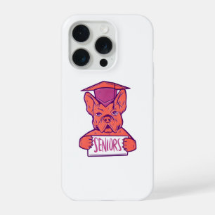 Franse Bulldog Senior Afstudeerfoto Cute Hond iPhone 15 Pro Hoesje