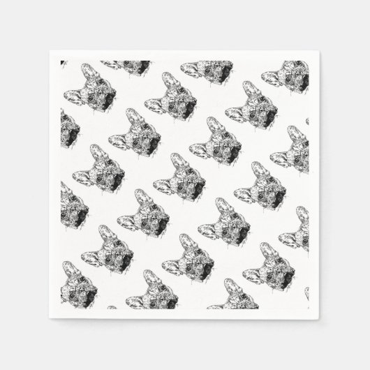 Franse bulldog servet (Voorkant)