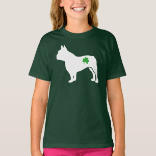 Franse Bulldog Shamrock Funny St Patrick's Day Dog T-shirt