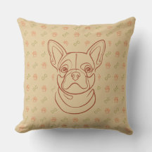 Franse Bulldog Sierlijn Kunst Patroon
