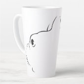 Franse Bulldog Silhouette Latte Mok (Linkerhoek)