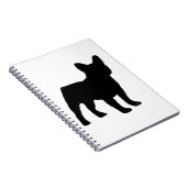 franse bulldog silhouette notitieboek (Rechterzijde)