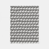 Franse Bulldog Silhouettes Pattern | Frenchie Dogs Fleece Deken (Voorkant)