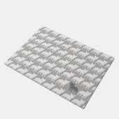 Franse Bulldog Silhouettes Pattern | Fun Frenchies Deurmat (Schuin)