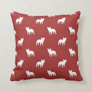 Franse Bulldog Silhouettes Pattern Kussen