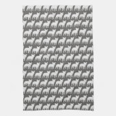 Franse Bulldog Silhouettes Pattern Theedoek (Verticaal)