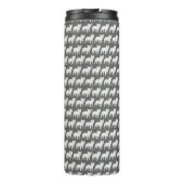 Franse Bulldog Silhouettes Pattern Thermosbeker (Achterkant)