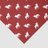Franse Bulldog Silhouettes Pattern Tissuepapier (Detail)