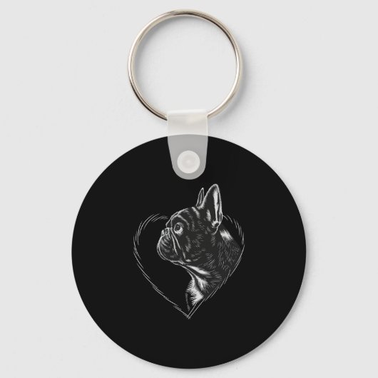 Franse Bulldog Sleutelhanger (Voorkant)