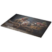 Franse Bulldog Snowy Sleigh Kerst Decor Snijplank (Hoek)