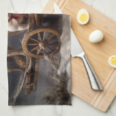 Franse Bulldog Snowy Sleigh Kerst Decor Theedoek (Quarter Fold)